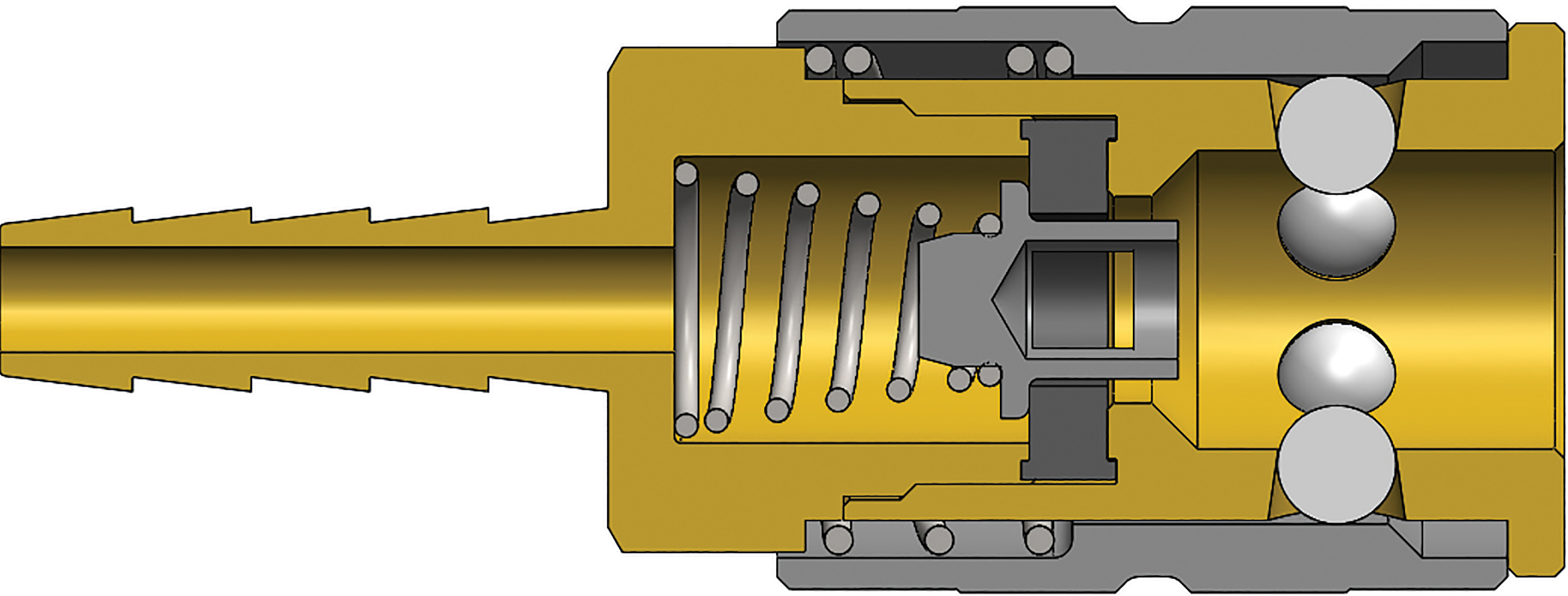F-SERIES PNEUMATIC MANUAL STANDARD HOSE BARB COUPLER
